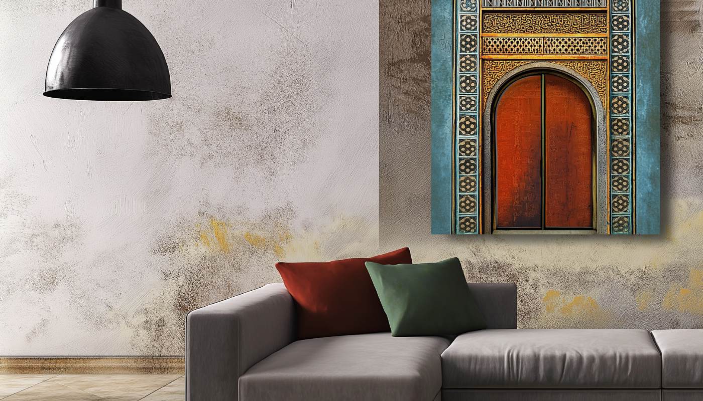 tableau decoration​ - salon marocain​ - salon marocain moderne​ - salon moderne​
