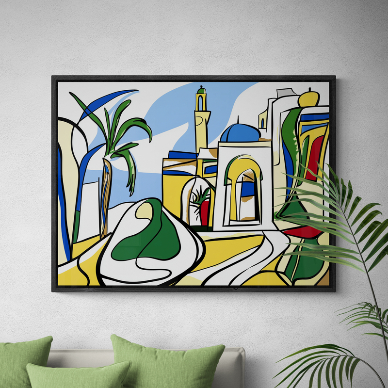 tableau decoration​ - salon marocain​ - salon marocain moderne​ - salon moderne​